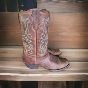 Justin‎ Boots Women 10.5 Model L2552 Leather Stampede Western Cowgirl Boot